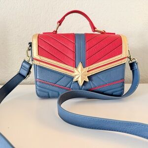 Loungefly Marvel Captain Marvel Satchel Crossbody Purse